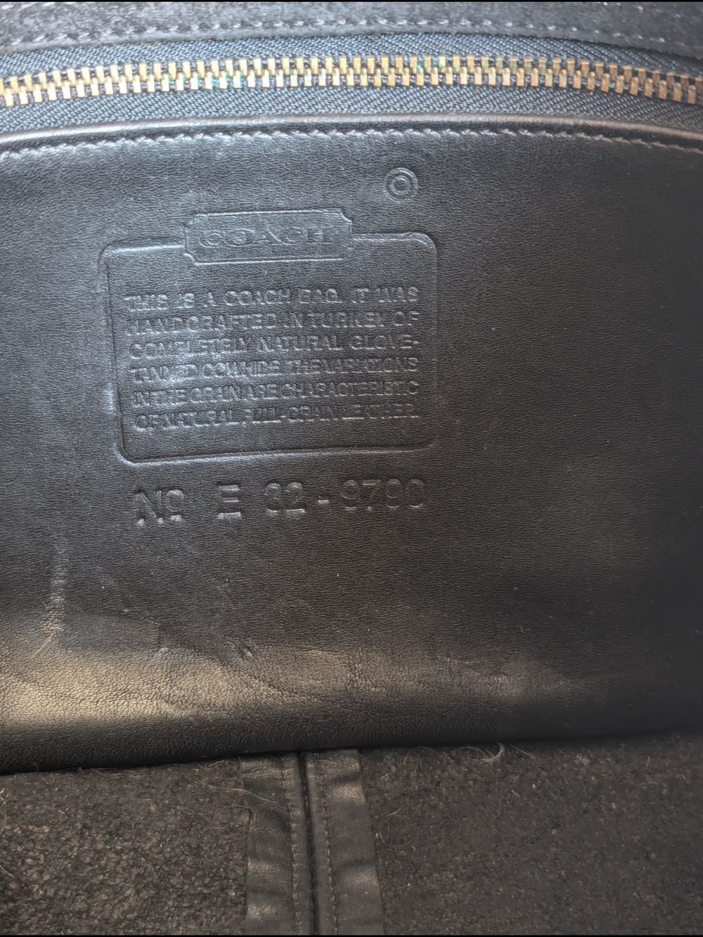 Coach Vintage Black Leather Crossbody with Gold Turn-Lock - Picture 10 of 13